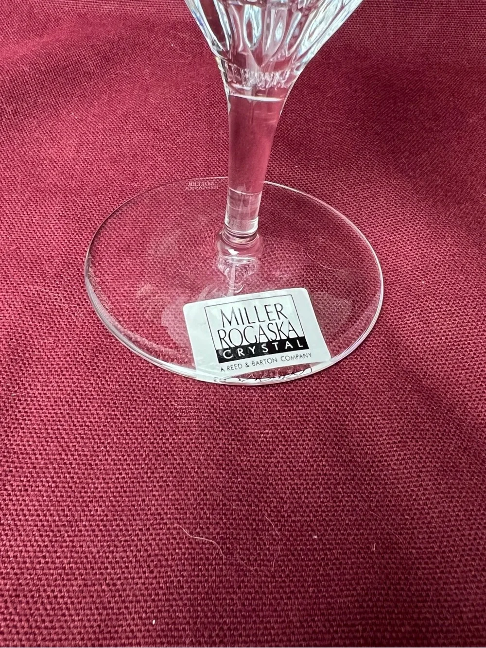 Reed and Barton Miller Rogaska crystal tea glass. Beautiful weighted Peace.